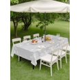 thumbnail image 3 of Outdoor Tablecloth with Umbrella Hole and Zipper, Grey Snowflake Christmas Rectangle Table Cloth 54x80 Inch Waterproof Tablecloth, Winter Xmas Snowflake Farmhouse Picnic Table Cover for Patio Camping, 3 of 7