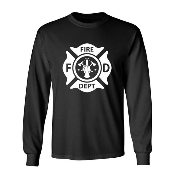 Fire Rescue Department Sarcastic Humor Costume Novelty Men's Long Sleeve Shirts