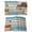 Blue, Brown, variant on Blue Brown Vintage Placemats Set of 6, Retro Farmhouse Elegant Pastoral Placemats for Dining Table, Place Mats for Kitchen Tabletop, Waterproof Wipeable Dining Table Mats Set