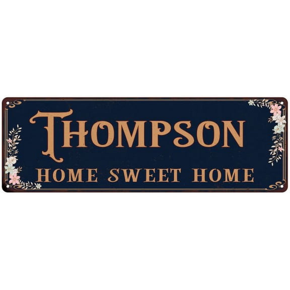 THOMPSON Home Sweet Home Victorian Gift 6x18 Metal Sign 206180046832