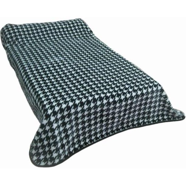 College Covers Fan Shop Throws Houndstooth 63 X 86 Soft Raschel Throw Blanket Walmart Com Walmart Com