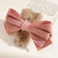 thumbnail image 1 of Pinza de pelo grande de felpa para mujer, para otoño e invierno, con lazo, con forma de tiburón, para tocado, 1 of 6