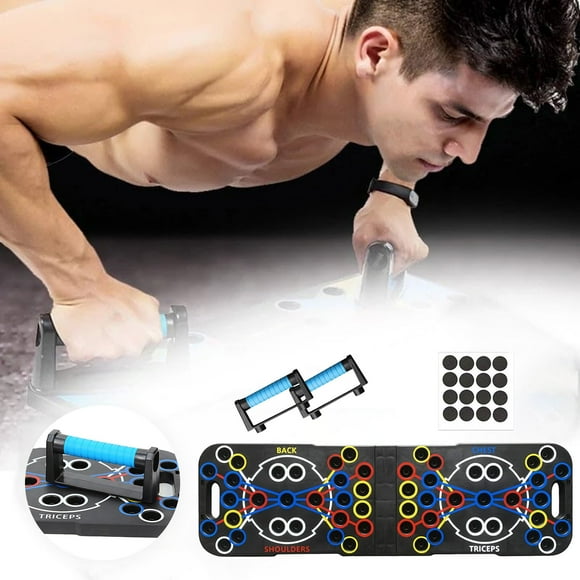 Riforla Functional Push up Stand for Chest & Ab Workouts Home Gym Equipment for Men & Women Black