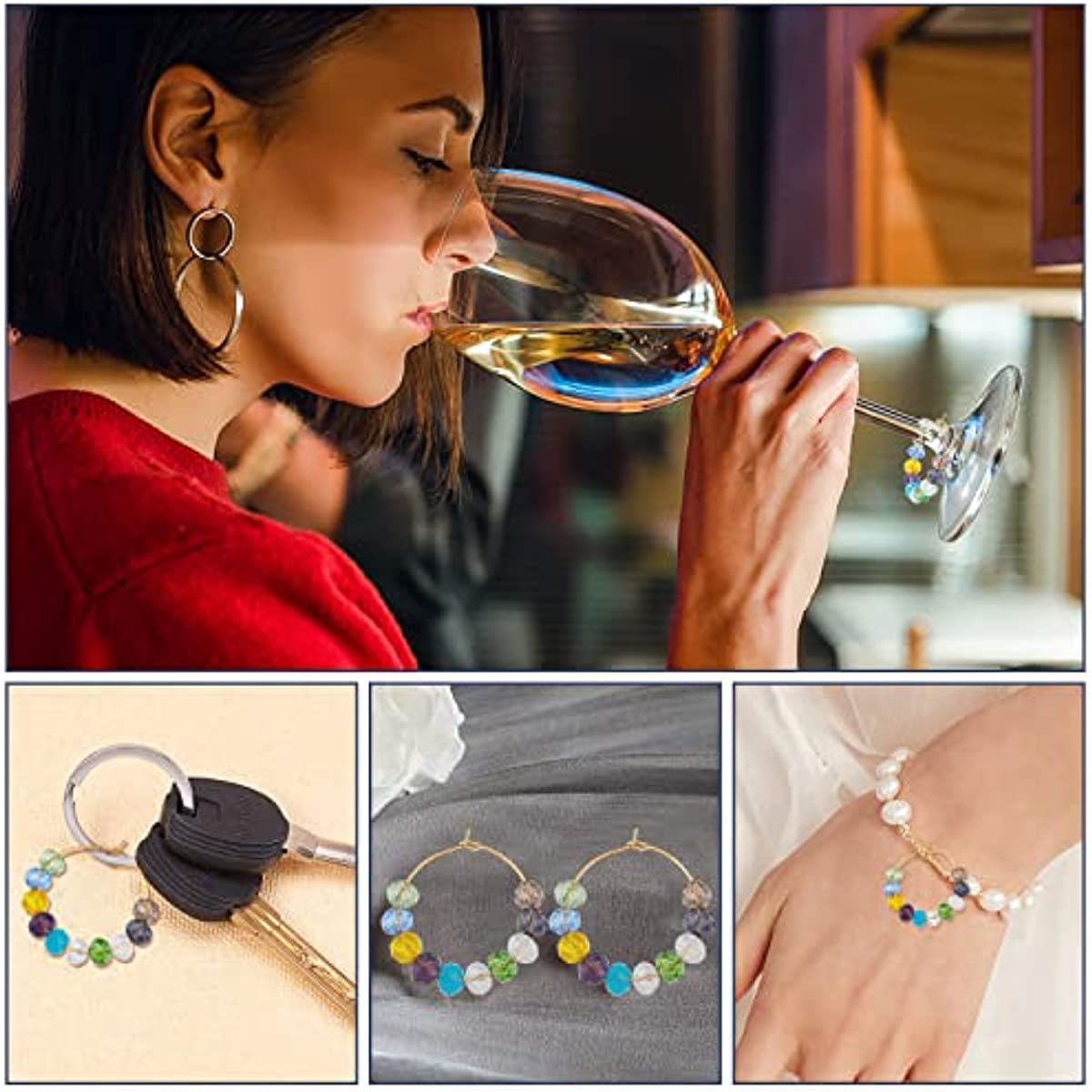 China Factory DIY Wine Glass Charms Making Kits, Including Brass Wine Glass  Charm Rings, Number & Alphabet & Constellation Alloy Enamel Pendants  148Pcs/box in bulk online 