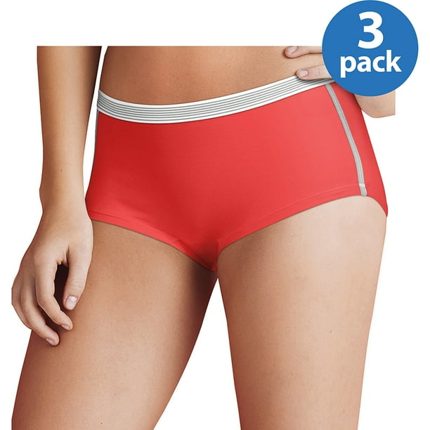 Hanes Women's XTemp Sport Comfort Boyshort Panties 3 Pack