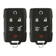 2 PACK - KeylessOption Keyless Entry Remote Control Car Key Fob Replacement 6 Button for Tahoe Yukon Suburban M3N-32337100
