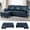 Blue, variant on ACMEASE 76" Sectional Sofa Couch with Reversible Chaise, Suede Leather L Shaped Sofa w/USB Charger Ports & Storage Bag, Convertible Modern Couch w/Storage Space for Living Room, Small Space, Black