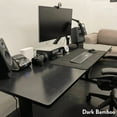 thumbnail image 6 of Desky Dual Bamboo Sit Stand Desk - Dark Bamboo / 80 X 30 Inches / Matte Black, 6 of 10