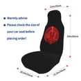 thumbnail image 6 of Red Logo Tool Band Car Seat Covers Accessories Vehicle Front Seat Protective Mat Cover 2pcs Universal Fit For SUV Sedan Van Trucks, 6 of 8