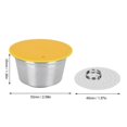 thumbnail image 3 of Coffee Capsule Stainless Steel Reusable Refillable Filter Cup for Dolce Gusto Coffee MakerYellow, 3 of 4