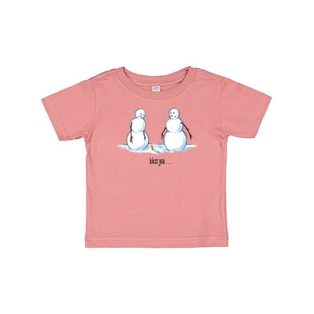 

Inktastic Bless You Sneezing Snowman Gift Baby Boy or Baby Girl T-Shirt