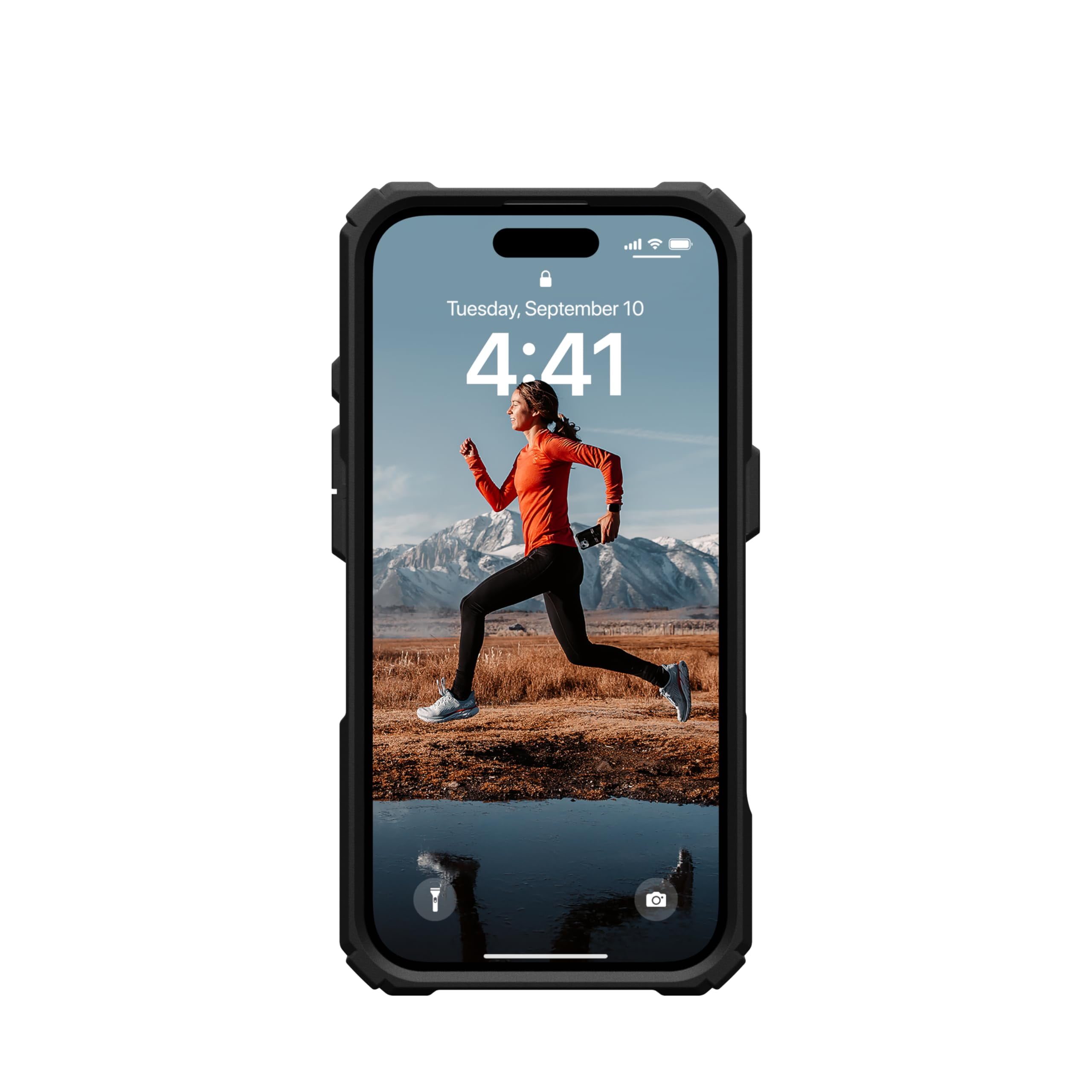 UAG iPhone 16 Case 6.1" Plasma XTE - Compatible with MagSafe Charging& Kickstand Rugged Shockproof Anti-Slip Military Grade Protective Cover, Black/Orange