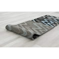 thumbnail image 7 of Handcraft Rugs Gray / Silver / Black / Abstract Area Rug Modern Contemporary Zigzag Crisscross Wave Design, 7 of 7
