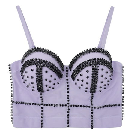 

JDEFEG Bra Set Bodysuits for Plus Size Women Deep V Bow with Diamond Encrusted Shape and Shape Hot Girl Nightclub Top Body Suit Underwear Women Push Up Bras for Women Polyester B Xl