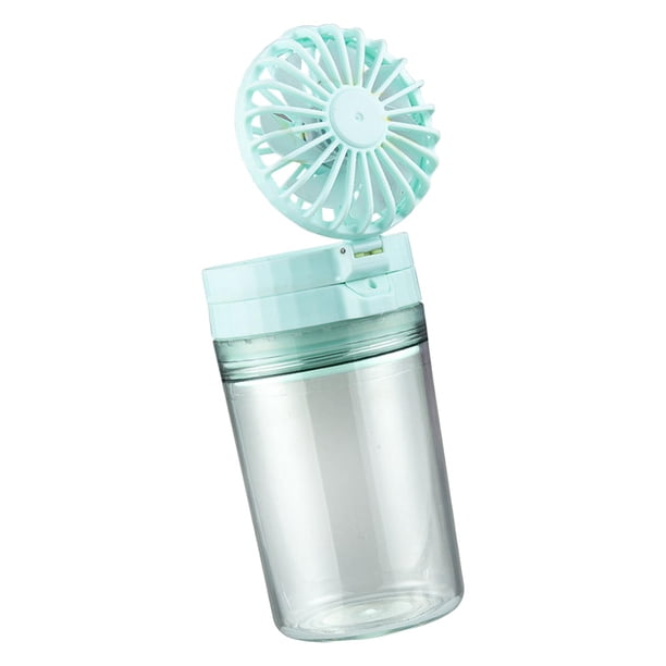 Botella de agua con ventilador Ventilador portátil informal para ir de excursión Camping al aire libre Verde Sharpla Botella con ventilador