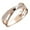 Gold, variant on Simple Personality X Shaped Two Tone Female Zircon Copper Ring Inlaid Stones Elegant Gift Idea Perfect For Women