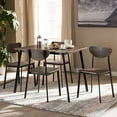 thumbnail image 2 of Baxton Studio D01178S-5PC-Dining Set Ornette Mi-Siècle Moderne Cadre Noir Mat - 3pcs, 2 of 4