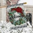 thumbnail image 3 of Warm Wishes Wreath Burlap Winter Christmas House Flag 40" x 28" SM-XLHN, 3 of 4
