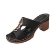 thumbnail image 3 of Women's Sandals Walking Sandals Women Womens Wedge Sandals Block Heel Sandals for Women 2026 Summer Open Toe Chunky Platform Wedges Non-Slip Casual Hollow Out Lightweight Shoes Black 5.5, 3 of 5