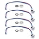 thumbnail image 1 of Juego de 4 luces indicadoras de LED, señal de 2 colores, ánodo común, metal impermeable, 8 mm, 220 V (rojo azul), 1 of 8