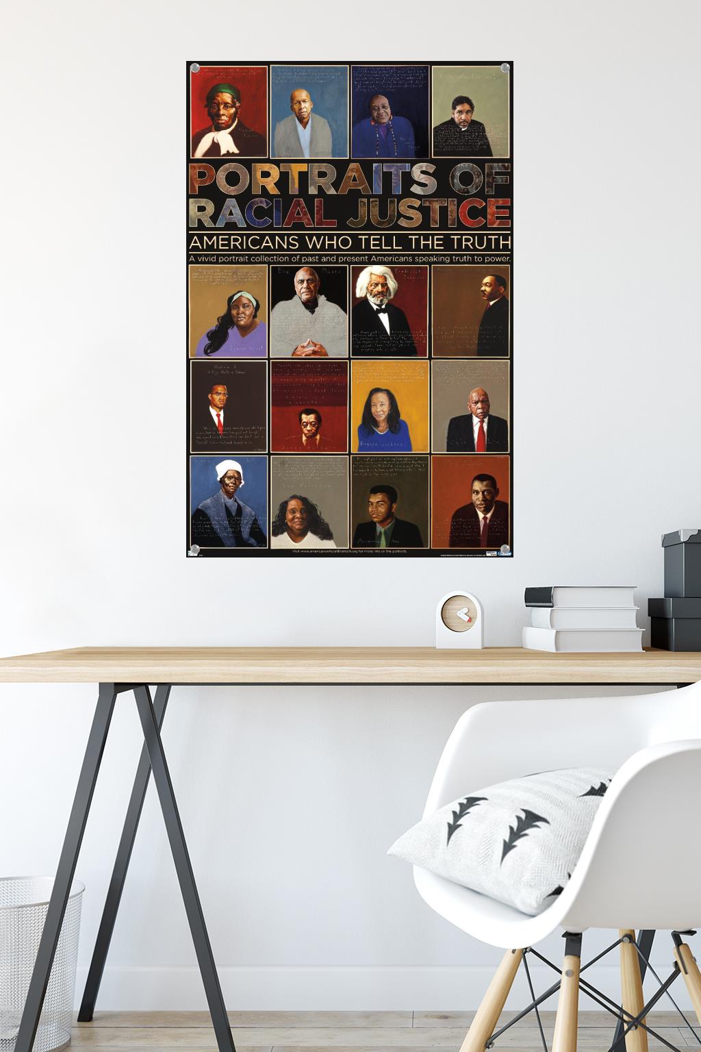 Portraits of Racial Justice - Americans Who Tell The Truth Wall Poster with Pushpins, 22.375" x 34"