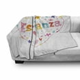 thumbnail image 3 of Spanish Soft Flannel Fleece Blanket, Esperanza Girls Name in Floral Heart Shape Romance Love Birthday Celebration Theme, Cozy Plush for Indoor and Outdoor Use, 50" x 60", Multicolor, by Ambesonne, 3 of 6