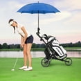thumbnail image 3 of Gymax 3-Wheel Foldable Golf Push Pull Cart Trolley w/ Adjustable Handle Grey, 3 of 10