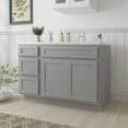 thumbnail image 2 of 51 in. W x 21 in. D x 32.5 in. H Bath Vanity Cabinet without Top in Gray, 2 of 5