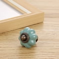 thumbnail image 5 of 6Pcs Ceramic Pumpkin Cabinet Knobs, Kitchen Drawer Pulls Handles for Wardrobe Cupboard Furniture Hardware, 5 of 9