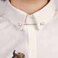 thumbnail image 3 of 2pieces / Set Moda Doble Bola Faux Perla Stick Pin Broche Camisa Collar Pin De Múltiples Propósitos Decoraciones De Moda Zulema Broche Pin, 3 of 8