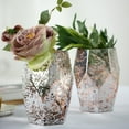 thumbnail image 2 of Balsa Circle 2 Pieces 8" Silver Rose Gold Geometric Mercury Glass Vases Party Centerpieces, 2 of 6