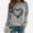 Gray, variant on Pullover Sweatshirts for Women Valentine Crew Neck Shirts Winter Love Heart Womens Sweatshirts Valentine's Days