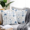 thumbnail image 3 of Outdoor Pillow Cover Abstract Coral Turtles Jellyfish Blue Shells Set of 2 Waterproof Throw Pillowcases Sea Creature Decorative Patio Furniture Pillows for Couch Garden Indoor & Outdoor Use, 3 of 9