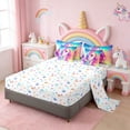 thumbnail image 3 of Erosebridal Unicorn Gifts 7-Piece Bedding Comforter Set For Unicorn Lover,Cute Unicorn Animals King Bedding Sets For Kids Girls,Reversible, 3 of 7