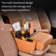 thumbnail image 2 of Genérico Multifunctional PU Leather Car Armrest Box Mat, Car Armrest Cushion, Center Console Cover with 2 Cup Holder, Tissue Box Slot for Most Cars (Black), 2 of 8