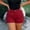 *Red, variant on ClodeEU Women's High Waist Butt Lifting Cargo Shorts, Casual Slim Fit Summer Shorts, Y2K Streetwear Hot Pants Army Green,Women's Plus L