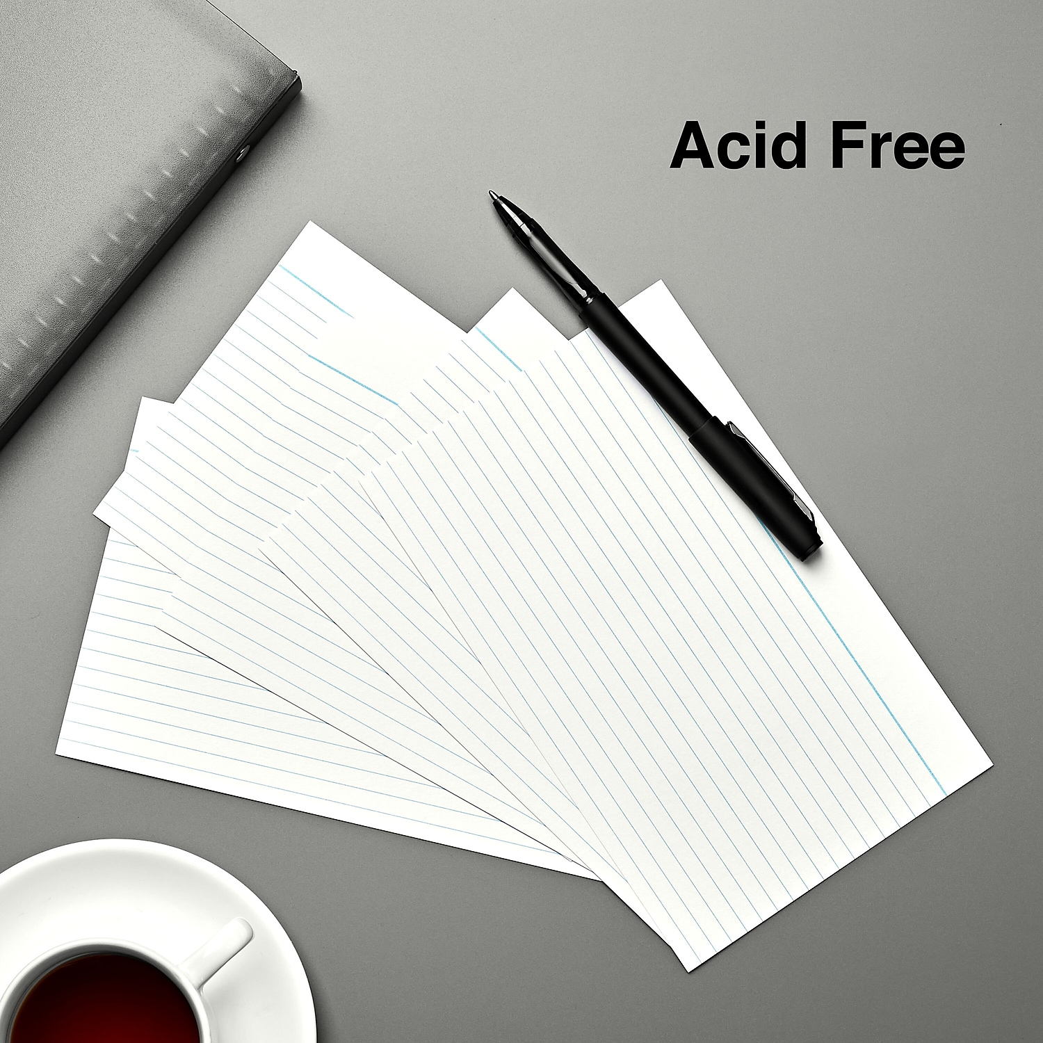 MyOfficeInnovations 5" x 8" Line Ruled White Index Cards 500/Pack (51006) 233478