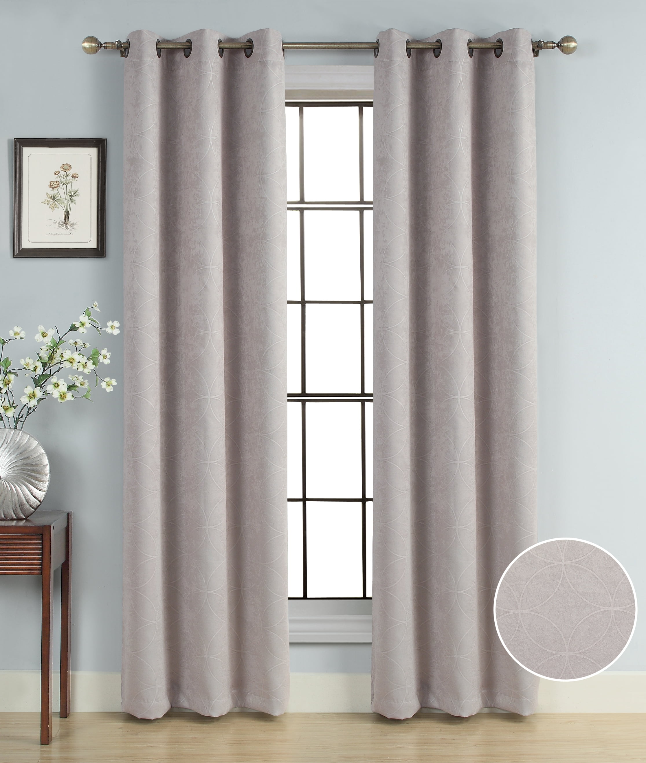 Windsor Panel Geo 40"X84" Stone (Blackout)