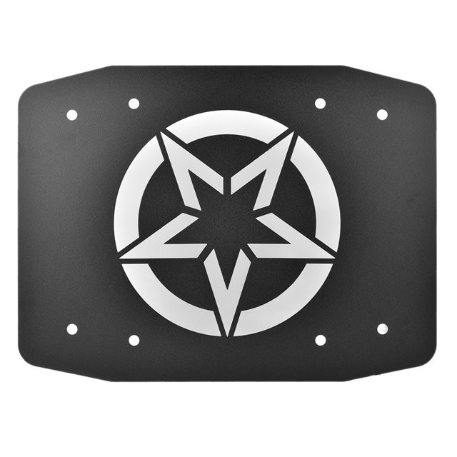 Embellecedor decorativo de escape para puerta trasera, cubierta de ventilación de entrada de salida de aire, patrón de estrella de cinco puntas, apto para Jeep Wrangler JL 2018 Jadeshay A