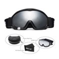 thumbnail image 2 of JUST GO Ski Goggles for Skiing Motorcycling and Winter Sports Dual-Layer Anti-Fog 100% UV Protection lens Snowboard Goggles fit Men, Women and Youth, Black Frame/ Silver Lens (VTL 12.8%), 2 of 9