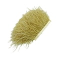 thumbnail image 1 of HLONK 1 Yard Dyed Ostrich Feather Fringe Trim Ribbon Embellishment Cream, 1 of 8
