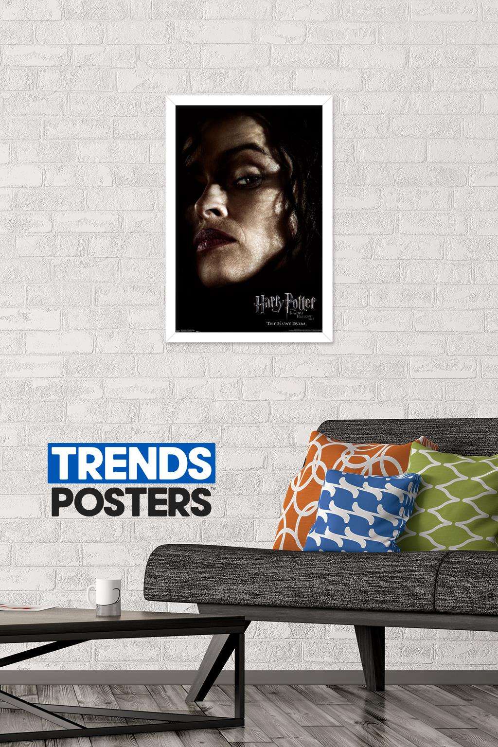 Harry Potter and the Deathly Hallows: Part 1 - Bellatrix One Sheet Wall Poster, 14.725" x 22.375", Framed