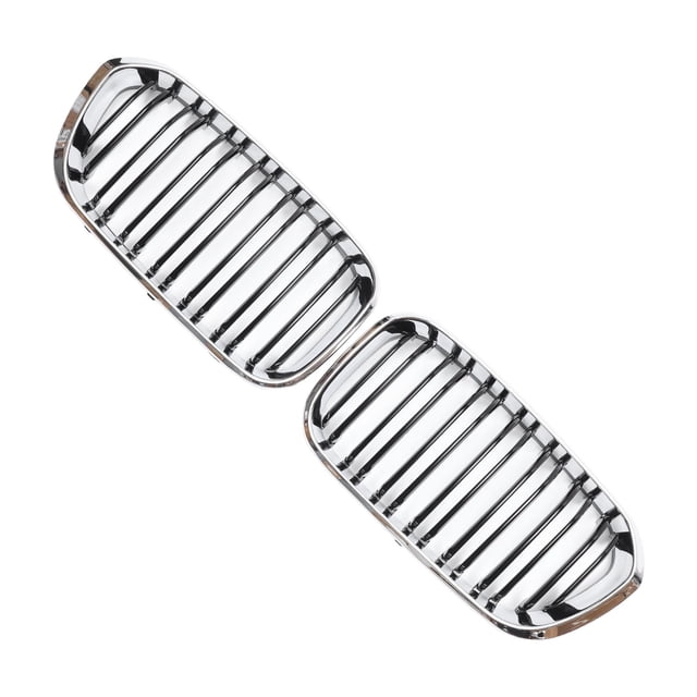 Parrilla del parachoques delantero superior No.51137371685 Unique Bargains para BMW Serie 1 2015-2018 tono plateado cromado 1 par