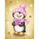 thumbnail image 1 of HOMFUN-pintura de diamante redondo/cuadrado completa, cuadro artesanal 5D, punto de cruz bordado 3D de "pingüino de Navidad de invierno", regalo para decoración del hogar, 1 of 4