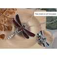 thumbnail image 4 of Dragonfly Retro Silver Red Abalone Shell Flying Bug Brooch Pin Accessories, Red, 4 of 6