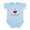 Sky Blue, variant on CafePress - I Love (Heart) Papou Infant Bodysuit - Baby Light Bodysuit, Size Newborn - 24 Months