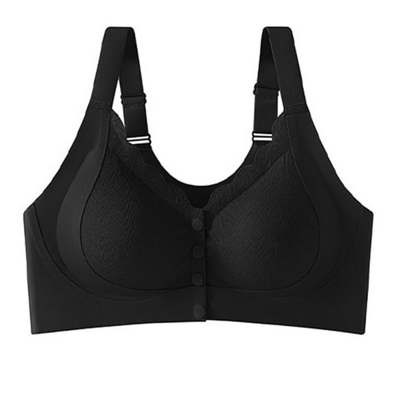 Women's Front Closure Lace Bras No Underwire Full Coverage Support Push Up Seamless Front Snaps Thin Underwear Daily Bra (38/85ABC, Green)