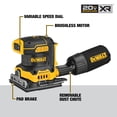 thumbnail image 3 of Sander DEWALT DCW200B, 20 V MAX XR, inalámbrica, sin escobillas, hoja 1/4, 3 of 8
