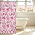thumbnail image 3 of Erosebridal Glitter Perfume Heels Shower Curtain 72Wx72L,Glittery Bowtie Bathroom Curtain,White Pink, 3 of 5
