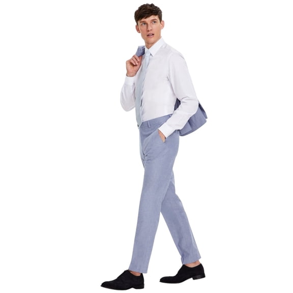 Tommy Hilfiger Mens Modern fit Dress Pants 44 / 34 Light Blue Solid Stretch